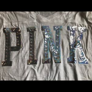 Medium VS Pink 3/4 sleeve baseball tee